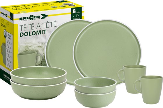 ZESTAW OBIADOWY BRUNNER DOLOMIT GREEN 8 szt.