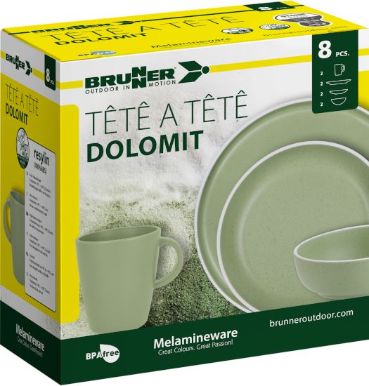 ZESTAW OBIADOWY BRUNNER DOLOMIT GREEN 8 szt.