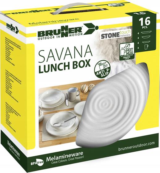 ZESTAW OBIADOWY BRUNNER SAVANA LUNCH BOX 16 szt.