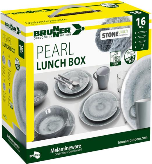 ZESTAW OBIADOWY BRUNNER PEARL LUNCH BOX 16 szt.