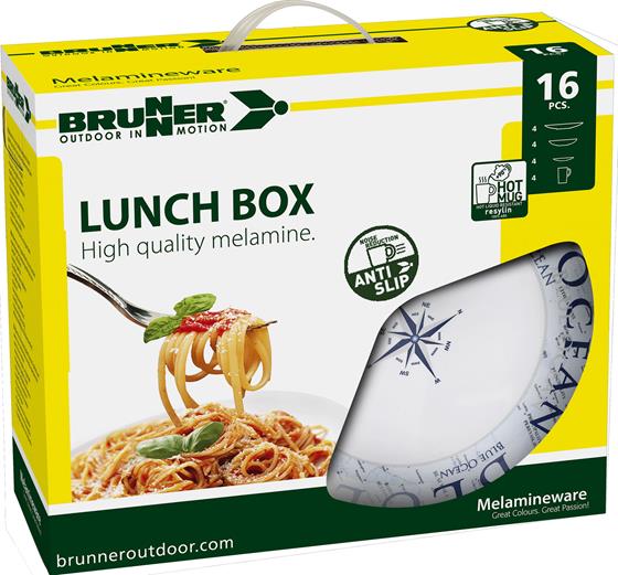 ZESTAW OBIADOWY BRUNNER BLUE OCEAN LUNCH BOX 16 szt.