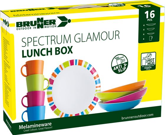 ZESTAW OBIADOWY BRUNNER SPECTRUM GLAMOUR LUNCH BOX 16 szt.