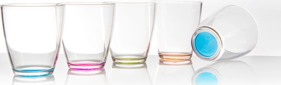 SZKLANKA BRUNNER TAHITI COLOR 200 ml 4 szt.