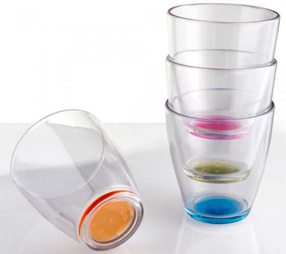 SZKLANKA BRUNNER TAHITI COLOR 200 ml 4 szt.
