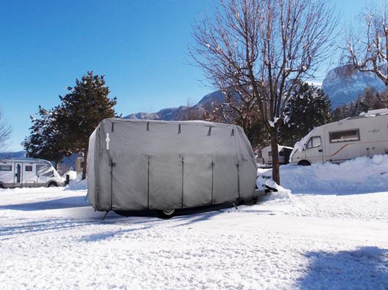 POKROWIEC NA PRZYCZEPĘ 450-500 cm ZIMOWY BRUNNER CARAVAN COVER