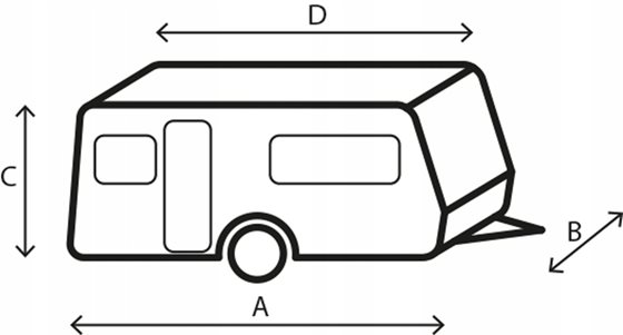 POKROWIEC NA PRZYCZEPĘ 550-600 cm ZIMOWY BRUNNER CARAVAN COVER