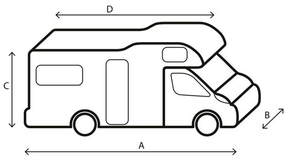 POKROWIEC NA KAMPERA 750-800 cm ALKOWA INTEGRA ZIMOWY BRUNNER CAMPER COVER