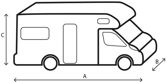 POKROWIEC NA KAMPERA 600-650 cm PÓŁINTEGRA ZIMOWY BRUNNER CAMPER COVER