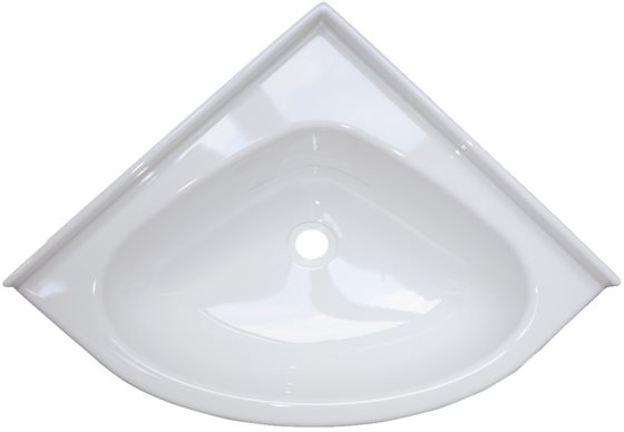 UMYWALKA COMET 42x43 cm NAROŻNA BIAŁA