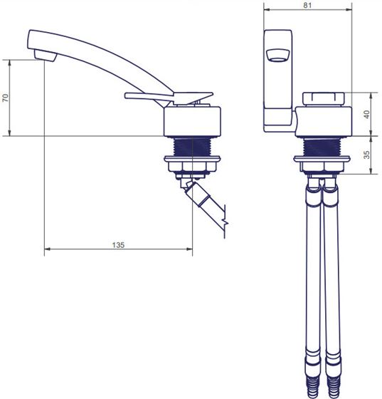 KRAN BATERIA COMET FLORENZ KOMPAKT 33 mm CHROM