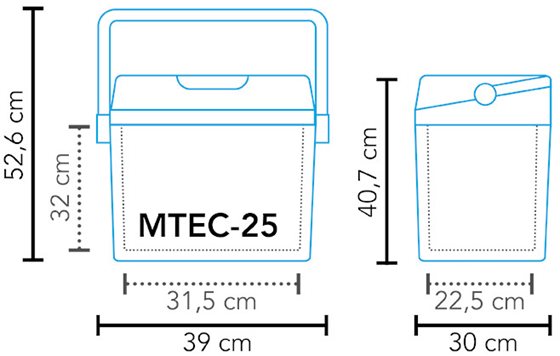 LODÓWKA TURYSTYCZNA 23L MESTIC MTEC-25 AC/DC 12/230V