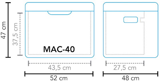 LODÓWKA ABSORBCYJNA MESTIC MAC-40 AC/DC 12/230V/GAZ