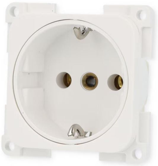 GNIAZDO ELEKTRYCZNE SYSTEM 10000 230V BIAŁE