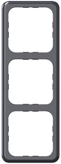 RAMKA GNIAZDA SYSTEM 10000 POTRÓJNA SZARA