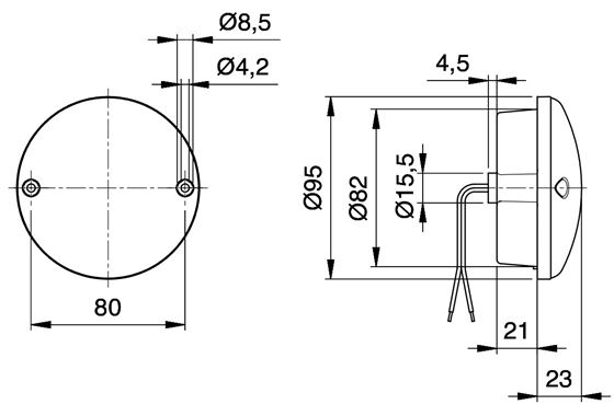 LAMPA TYŁ KAMPER JOKON 720 LED CZERWONA