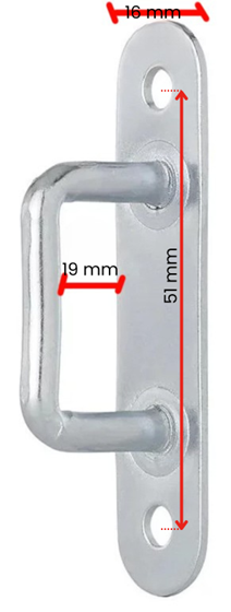 MOCOWANIE ŁADUNKU UCHWYT 70 mm 4 szt. STAL