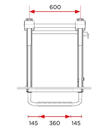 BAGAŻNIK ROWEROWY BR-SYSTEMS BIKE LIFT SHORT RAIL S