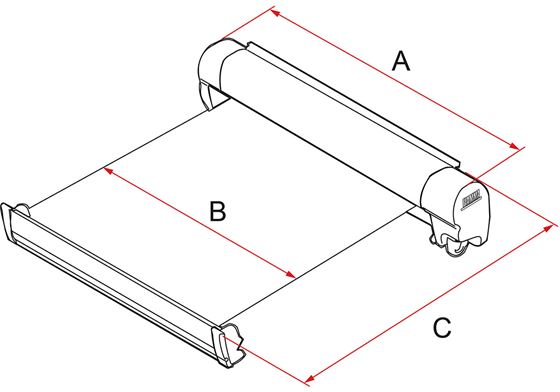 MARKIZA 300 cm FIAMMA F45S BIAŁA EVERGREEN