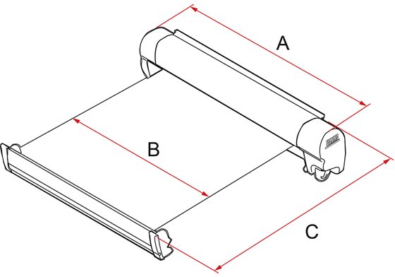 MARKIZA 300 cm FIAMMA F45S BIAŁA SAHARA