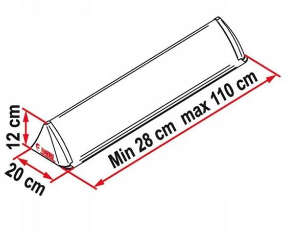 SPOILER OKNA DACHOWEGO FIAMMA 28-110 cm