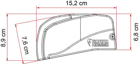 MARKIZA 270 cm FIAMMA F40 VAN CZARNA ROYAL GREY