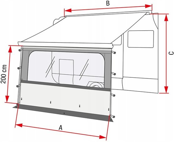 ŚCIANA FIAMMA PRZÓD BLOCKER PRO 300 F45/65/80/CS/35