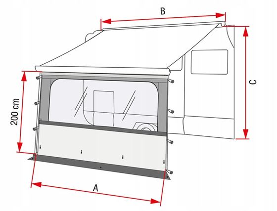 ŚCIANA FIAMMA PRZÓD BLOCKER PRO 350 F45/65/80/CS