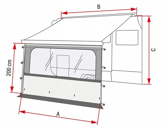 ŚCIANA FIAMMA PRZÓD BLOCKER PRO 400 F45/80/65/C-ST