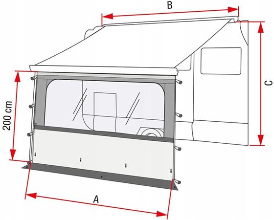 ŚCIANA FIAMMA PRZÓD BLOCKER PRO 100 F45/80/65/35/C-ST