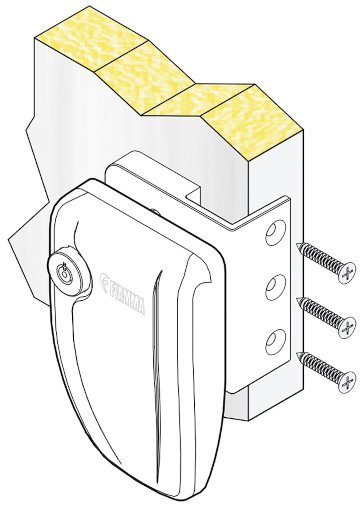 BLOKADA DRZWI ZEWNĘTRZNA FIAMMA SAFE DOOR FRAME CZARNA 3 szt.
