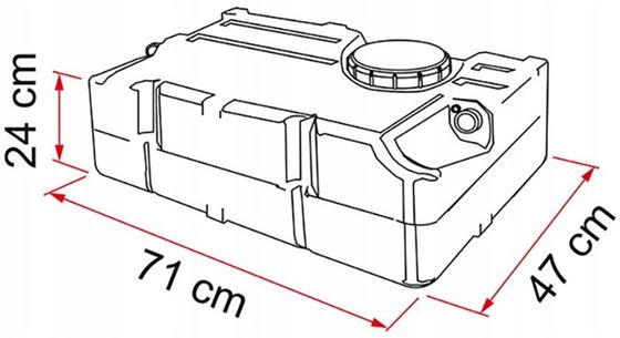 ZBIORNIK NA WODĘ 65L FIAMMA 70x47x24 cm