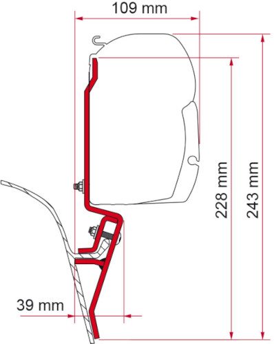 ADAPTER MARKIZY FIAMMA F45 VW T2/T3