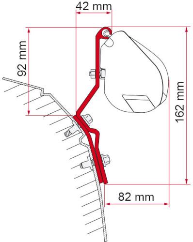 ADAPTER MARKIZY FIAMMA F35 PRO VW T4 DACHOWY