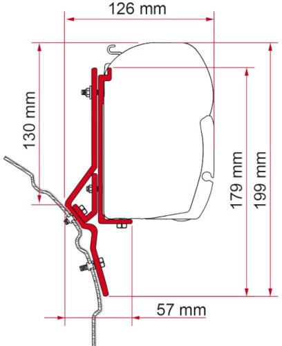 ADAPTER MARKIZY FIAMMA F45 VW T4 MULTIVAN