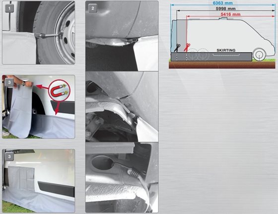 FARTUCH PODŁOGOWY 497 cm h55 cm FIAMMA DUCATO od 06/2006