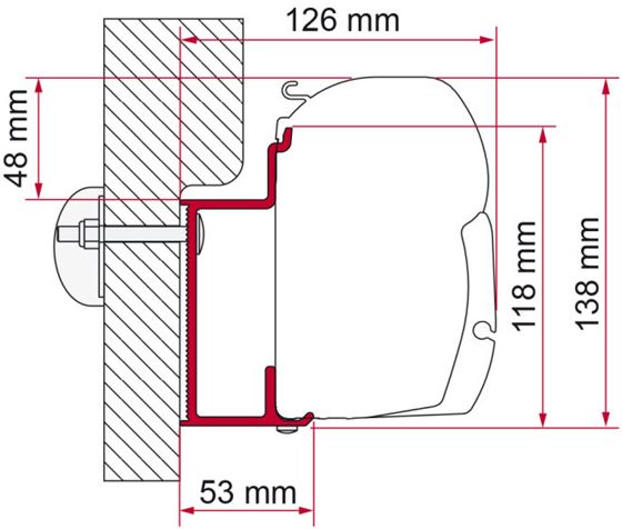 ADAPTER MARKIZY FIAMMA F45 EURA MOBIL DACHOWY