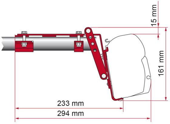 ADAPTER MARKIZY FIAMMA F45 DO RELINGÓW DACHOWYCH