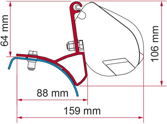 ADAPTER MARKIZY FIAMMA CAR F35 PRO TRAFIC VIVARO