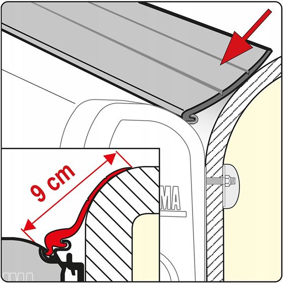 USZCZELKA MARKIZY FIAMMA RAIN GUARD L 550 cm