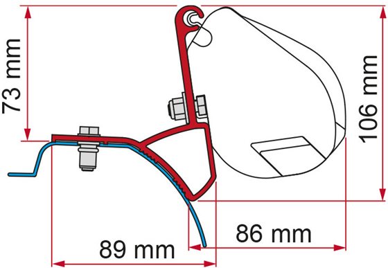 ADAPTER MARKIZY FIAMMA F35 PRO TRAFIC VIVARO 2015-