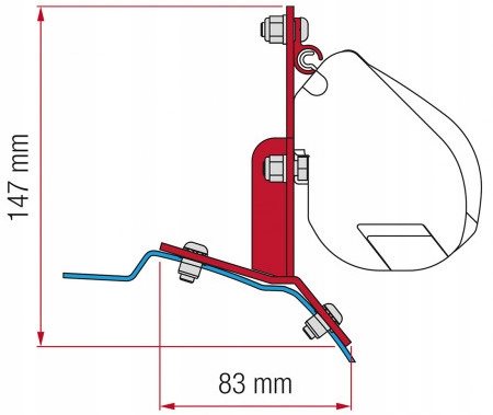 ADAPTER MARKIZY FIAMMA F35 FORD CUSTOM 1SZT.