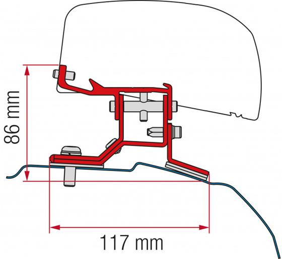 ADAPTER MARKIZY FIAMMA F40 VAN TRANSIT DACHOWY