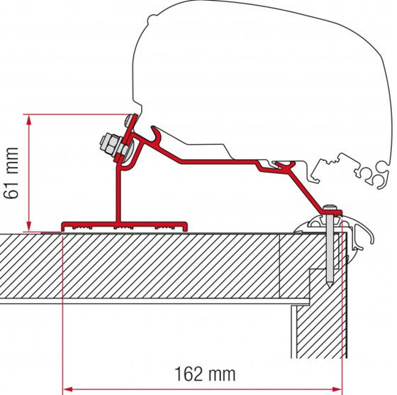 ADAPTER MARKIZY FIAMMA F65L/80S PRZYCZEPA 450CM DACHOWY