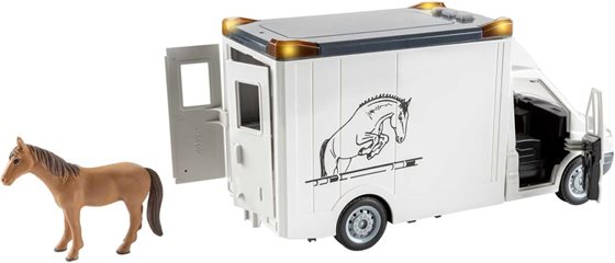 ZABAWKA "AUTO DO PRZEWOZU KONI ŚWIATŁO DŹWIĘK NAPĘD 30 cm