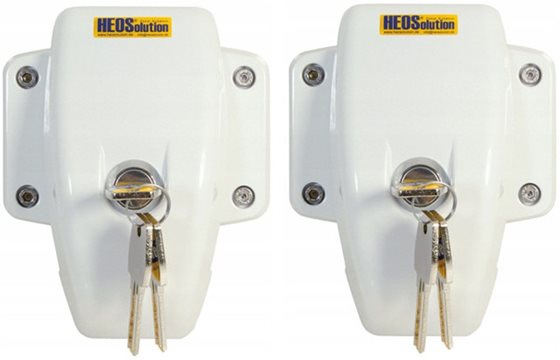 BLOKADA DRZWI ZEWNĘTRZNA HEOSAFE DOOR FRAME LOCK BIAŁA 2 szt.
