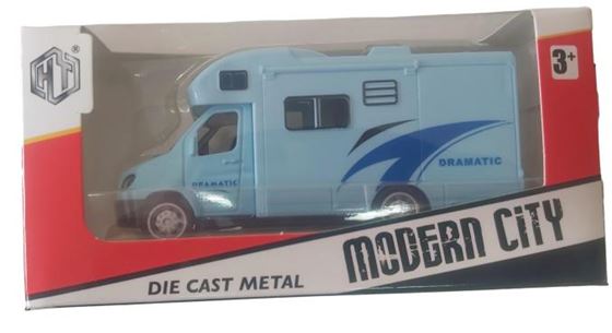 ZABAWKA "KAMPER Z NAPĘDEM 11 cm NIEBIESKI