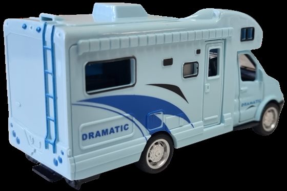 ZABAWKA "KAMPER Z NAPĘDEM 11 cm NIEBIESKI