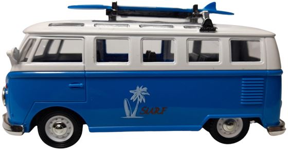 ZABAWKA "AUTO VW BUS T1 ŚWIATŁO NAPĘD I DZWIĘK 14 cm NIEBIESKI