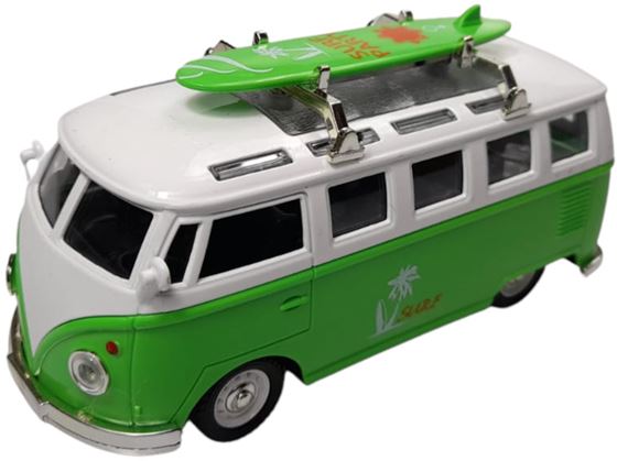 ZABAWKA "AUTO VW BUS T1 ŚWIATŁO NAPĘD I DZWIĘK 14 cm ZIELONY