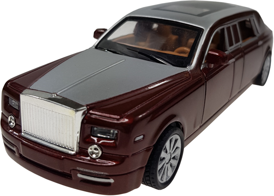 ZABAWKA "AUTO ROLLS-ROYCE ŚWIATŁO DZWIĘK NAPĘD 17,5 cm BRĄZOWY